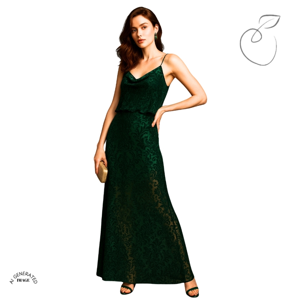 LOVE...ADY EMERALD BURNOUT VELVET MAXI SMALL